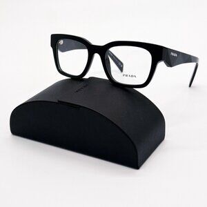 NEW PRADA EYEGLASSES PRA10V 16K1O1, PR A10V 16K1O1 BLACK MEN EYEWEAR VPR A10